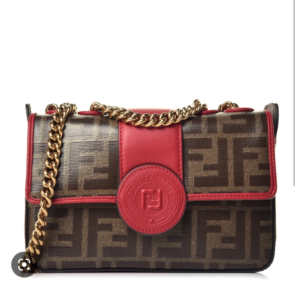 SOLD! Fendi mini double flap bag 1974
